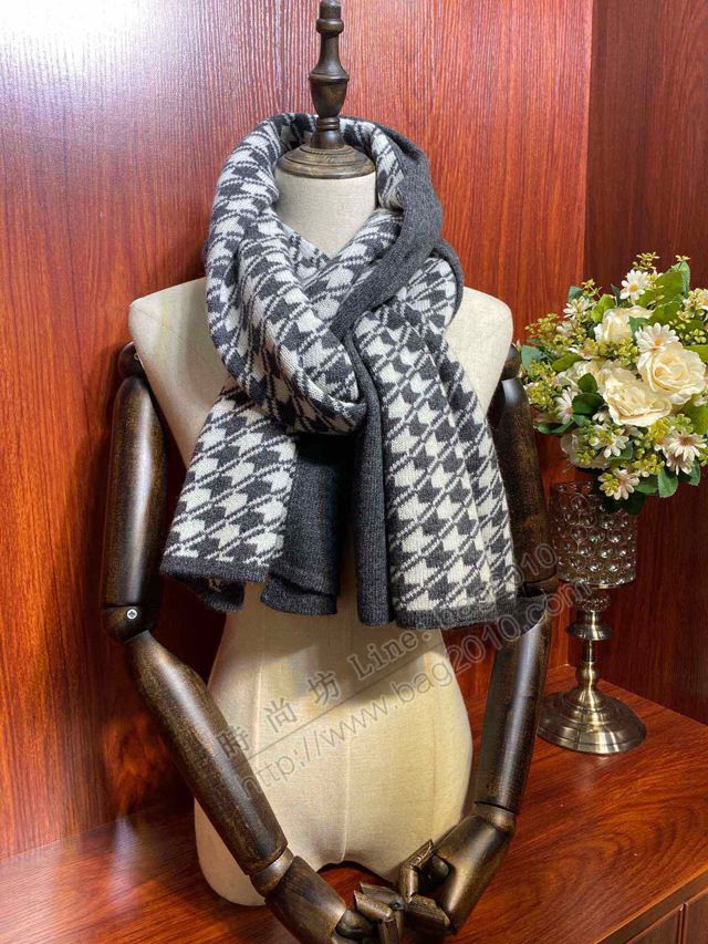 Dior圍巾 千鳥格秋冬必備時尚元素單品 迪奧羊絨交織女圍巾  llwj6730